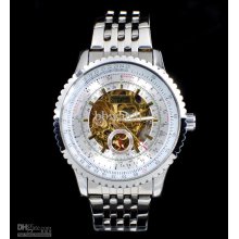 5pcs New Arrival Automatic Mechanical Watch Men Stainless Steel Stra