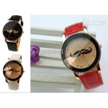 5pcs New Design Leather Strap Men Ladies Analog Bracelet Watch Smart