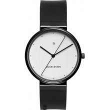 752 Jacob Jensen Mens Black White Watch