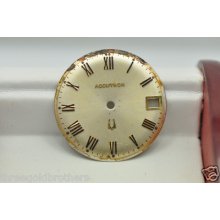 Accutron 0-4-0 Champagne Roman Date Dial