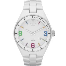 Adidas Mens Originals Cambridge Colorful Analog Polyurethane Watch - White Resin Strap - White Dial - ADH2586