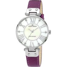 AK Anne Klein 10-9919mppr Leather Ladies Watch ...