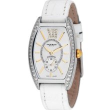 Akribos XXIV Watches Women's Allura Diamond Swiss Quartz Tonneau Strap