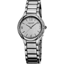 Akribos XXIV Watches Women's Silver-tone Dial Silver-tone Stainless St