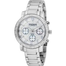 Akribos XXIV Watches Women's Stainless Steel Diamond Chronograph Brace