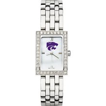 Alluring Ladies Kansas State University Watch with Logo in Stainless Steel