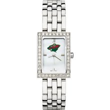 Alluring Ladies Minnesota Wild Watch with Logo in Stainless Steel