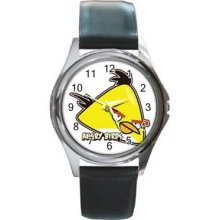 Angry Birds Unisex Silver-Tone Round Metal Watch 02