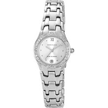 Anne Klein Women's Crystal Silvertone Bracelet Watch Women's