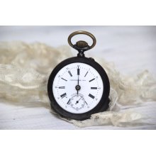 Antique French 1860s Vintage Pocket Watch - Functional