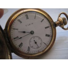 Antique Ladies 14k Gold Filled Elgin Pocket Watch O Siz