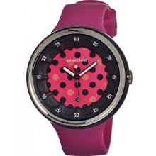 Appetime Unisex Sparkling Analog Plastic Watch - Pink Rubber Strap - Multicolor Dial - APPSVJ320064