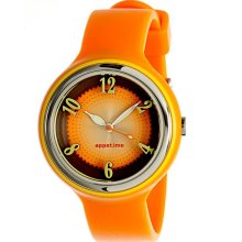 Appetime Womens Sweets Plastic Watch - Orange Rubber Strap - Orange Dial - APPSVJ211125