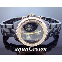 Aqua Master 1.25CT Diamonds Ceramic 35MM Ladies small Watch