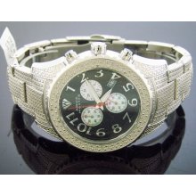 Aqua Master 40mm Round 20 Diamonds Black Face Watch