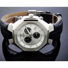 Aqua Master 42mm 20 Diamonds Watch Silver Face