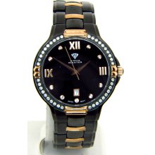 Aqua Master Black Dial 1ct Diamond Mens Watch W306 3