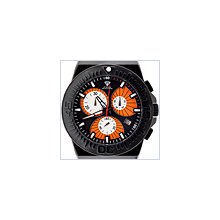 Aqua Master Chronograph Orange Rubber Mens PVD Watch