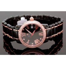 Aqua Master Ladies Classic Diamond Watch Black w319a