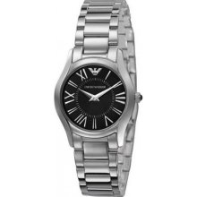 AR2040 Emporio Armani Ladies Super Slim Black Steel Watch