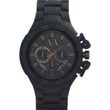 Armani Exchange Ax1187 Chronograph Black Silicone Bracelet Men's Watch