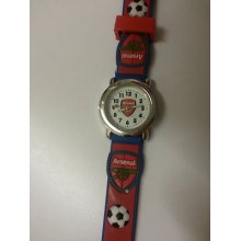 Arsenal Watch Kids Football Buckle Strap (needs Battery)