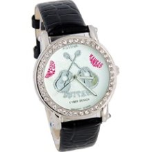 ASTINA Butterfly Dial Decorative Bezel Analog Women's Watch (Black)