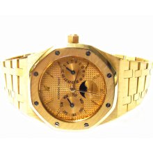 Audemars Piguet Royal oak, 18k yellow gold day-date moon phase watch