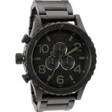 Authentic Nixon 51-30 Chrono Watch Matte Black/surplus A083 1042 A0831042