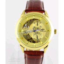 Automatic Mechanical Watch Watches Men Gold Stainless Steel Wristwat