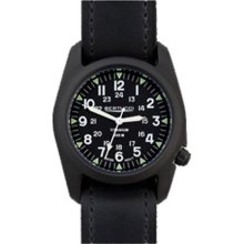 Bertucci A-2T Men's Vintage Watch - Black Titanium - Black Leather