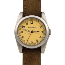 Bertucci A-3T Vintage 42 Men's Titanium Watch - Desert Leather St ...