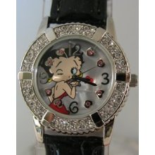 Betty Boop Wrist Watch Ladies Armitron Iced Out