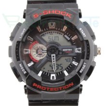 Black Digital K12 Dual Chronograph Analogue Day&date Runners Men Sports Watch Us