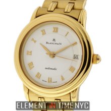 Blancpain Villeret Ladies 18k Yellow Gold 26mm White Dial