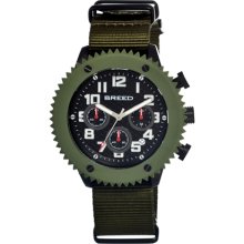 Breed Decker 1504 Men's Sports Chronograph Watch - Olive