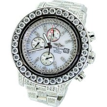 Breitling Chronometre Diamond Watch 19 Carats Men's Wristwatch Stainless Steel