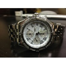 Breitling Crosswind - A13355 - White Dial / Diamond Bezel Wow