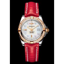 Breitling Galactic 32 Steel/Red Gold Diamond Watch #547