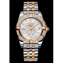 Breitling Galactic 36 Automatic Steel/Red Gold Diamond Watch #526