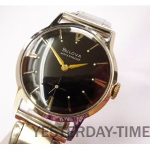 Bulova 1966 Swiss 17 Jewel Stainless Steel Gents Super Flat Manual Watch