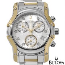 BULOVA Chronograph Japan Quartz Diamond Ladies Watch