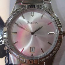 Bulova Japan Men's Watch Quartz Diamons All Stainless S Original Edition