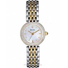 Bulova Ladies 16 Diamond Dress Watch - Mother-of-Pearl Dial -