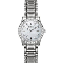 Bulova Watches 96r105 Ladies Highbridge Diamond Mother Of Pearl Face-sale Price