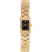 Bulova Women's 97s56 Diamond Accented Gold Tone Watch