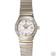 Bulova Women's 98r000 Diamond Case Calendar Watch - Mint