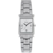 Bulova Women's Stainless Steel Case Bracelet Style Square Dial Watch Promotional