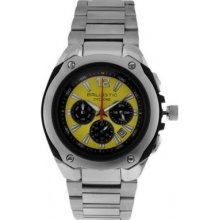 BWC104 Ballistic Mens Cyclone Chronograph Silver Yellow Watch