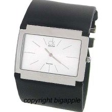 Calvin Klein Women's 'Dress' Stainless Steel and Leather Quartz Watch